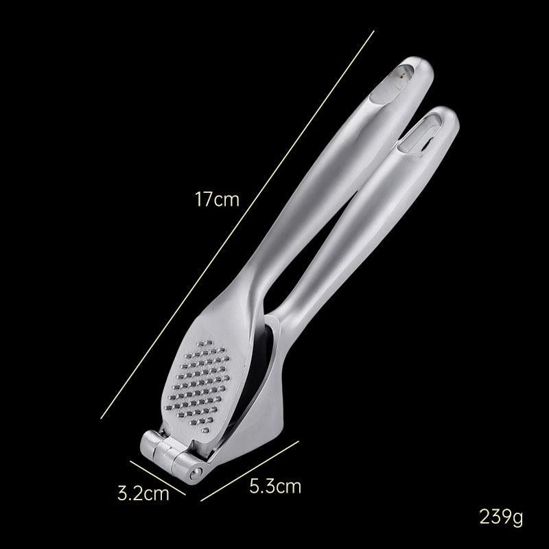 GD LA CUISINE Spremiaglio in Acciaio Inox | Pressa Aglio Manuale Professionale Antiscivolo per Tritare Aglio, Zenzero e Noci