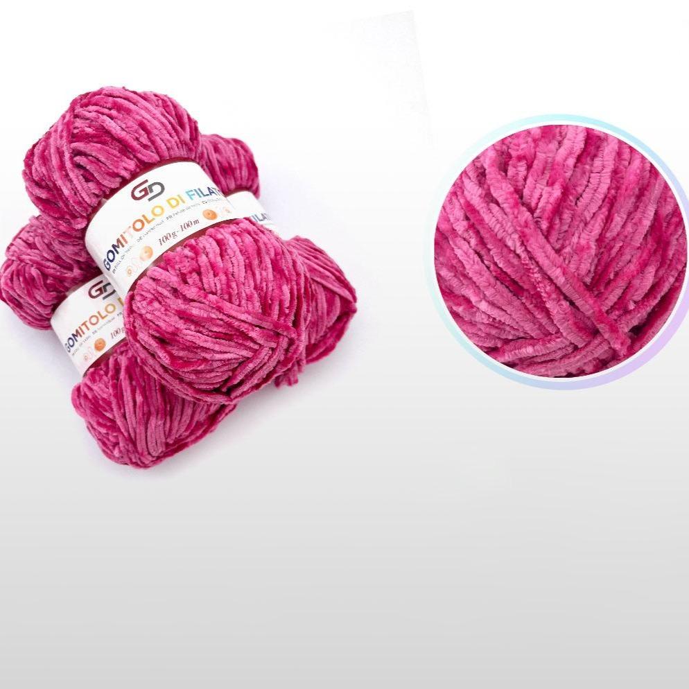 GD LOVES YOUR HOME Set 3 Gomitoli Filato Ciniglia 100g Toni Vivaci – 100m Morbido Poliestere | Filato Soffice per Maglia e Uncinetto, Copertine e Accessori – Colori Brillanti