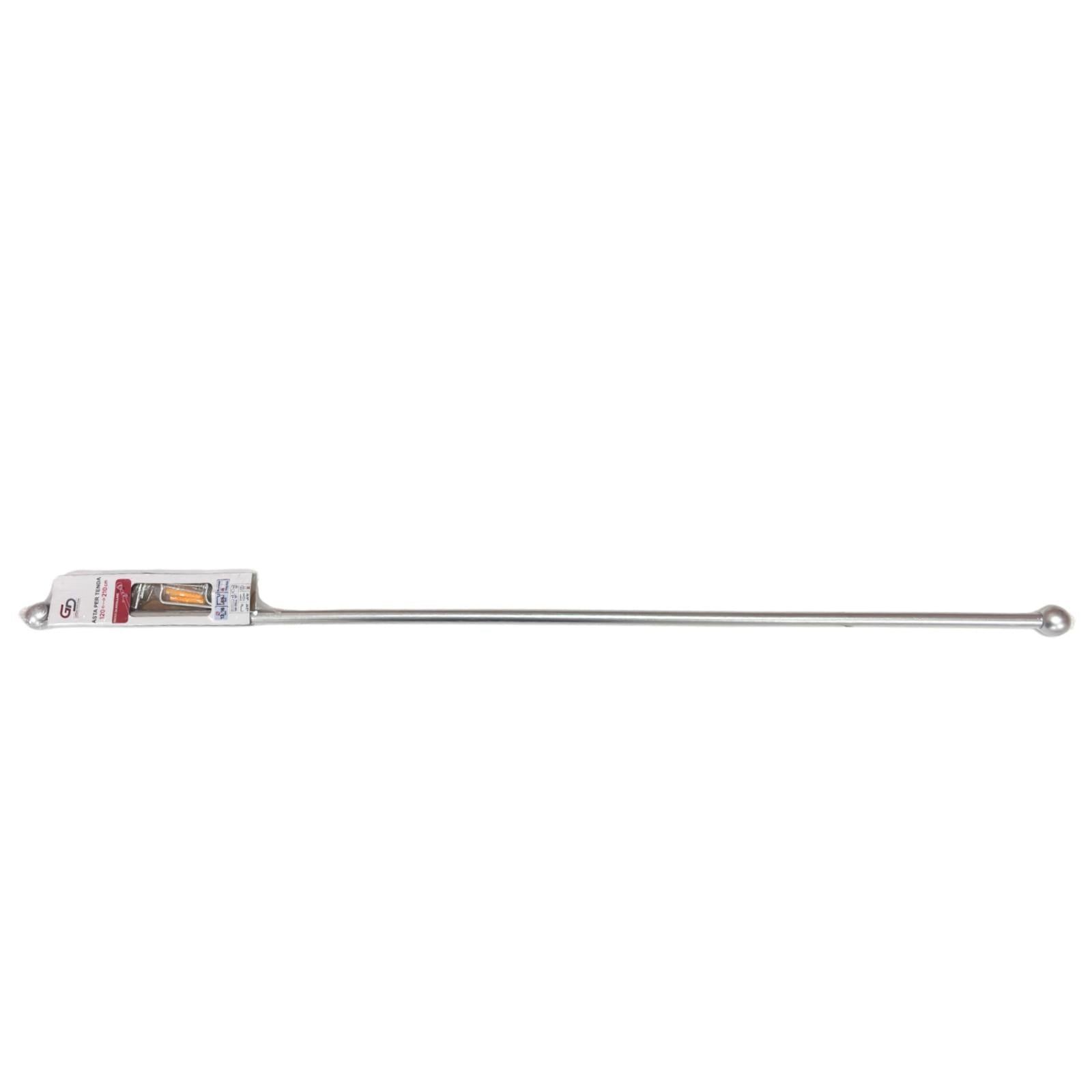 Bastone per tenda / aste per tende ad anelli estendibile. 95% ferro 5% plastica. 120-210 cm 13/16 mm colore oro, argento, bianco o nero.