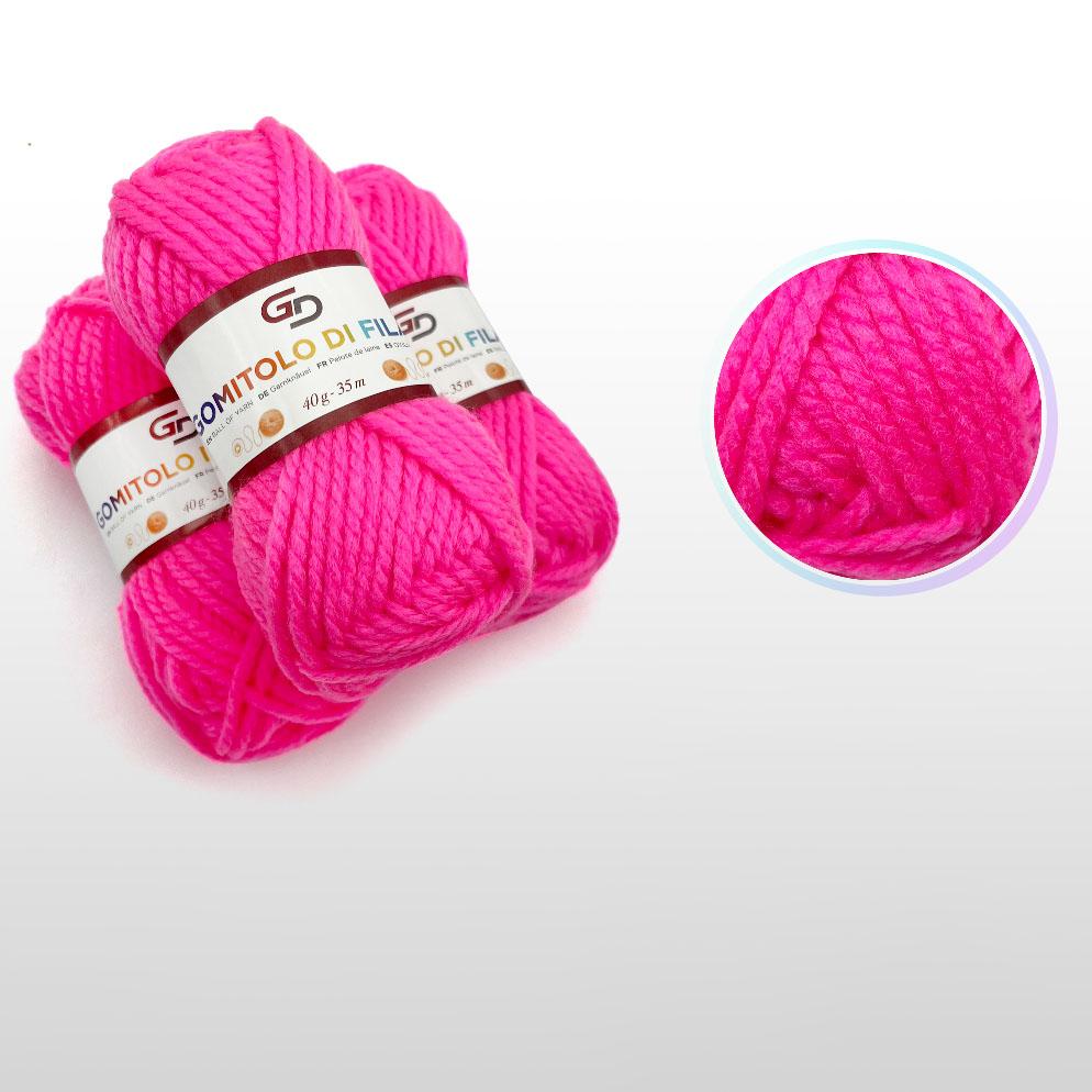 GD LOVES YOUR HOME Filato Acrilico 40g Toni Vivace – Gomitoli da Lavoro a Maglia e Uncinetto, Filo Grosso 35m – Set 3 Pezzi, 21 Colori Disponibili