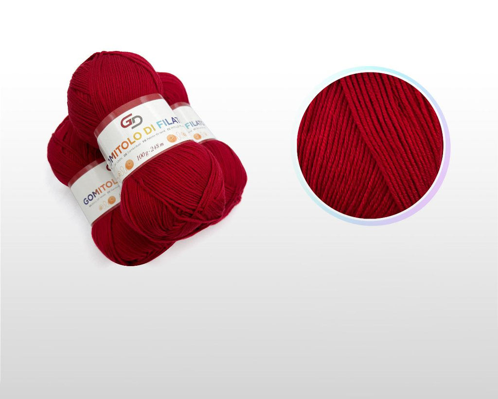 GD LOVES YOUR HOME Set 3 Gomitoli Filato Baby 100g – 6 Capi 248m Toni Vivaci | Morbido Acrilico Resistente per Maglia e Uncinetto –18 Colori Disponibili