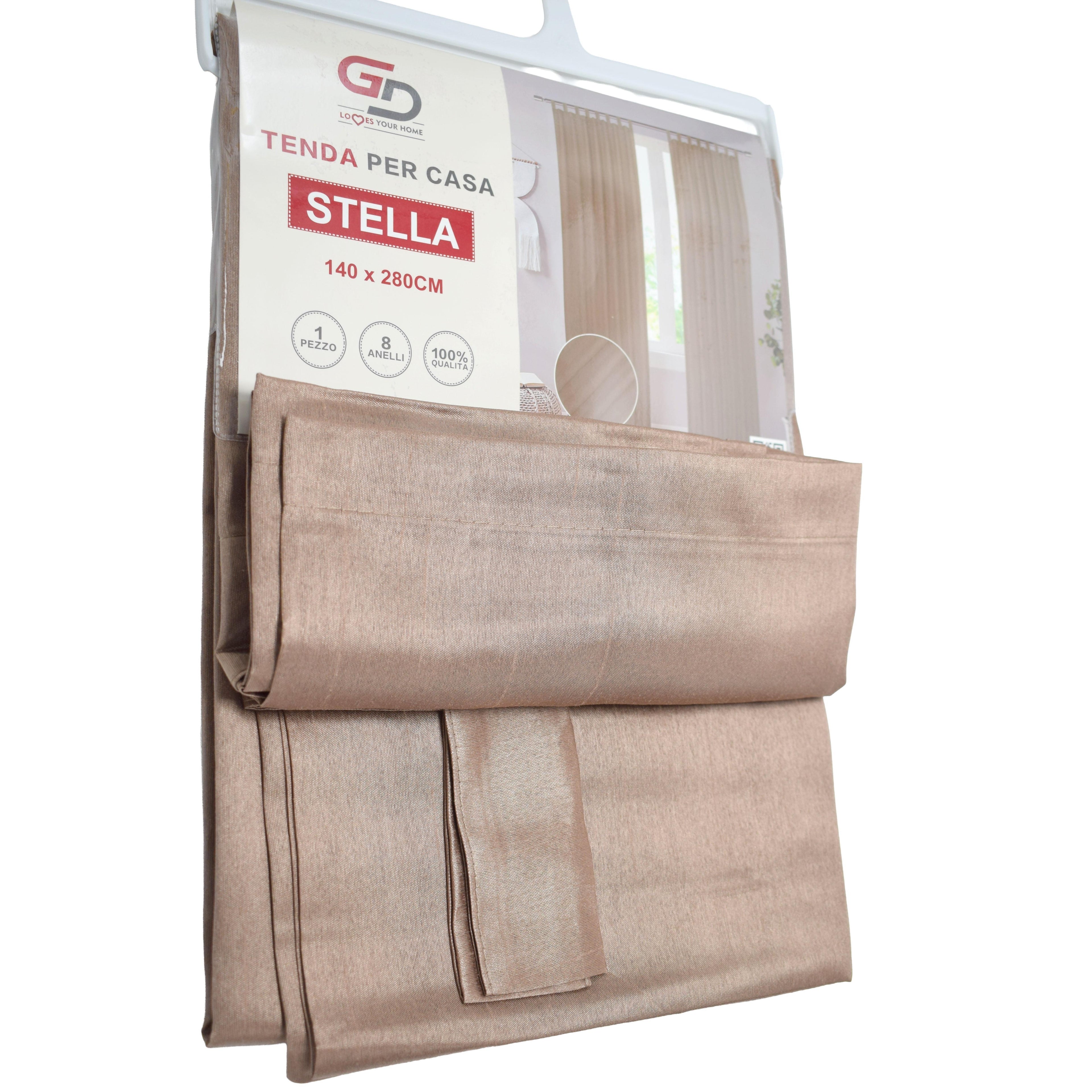 GD LOVES YOUR HOME Tenda per Casa STELLA 140×280 cm in Poliestere Effetto Lino con Passanti Superiori Rinforzati 10 Colori Moderni per Arredo Elegante