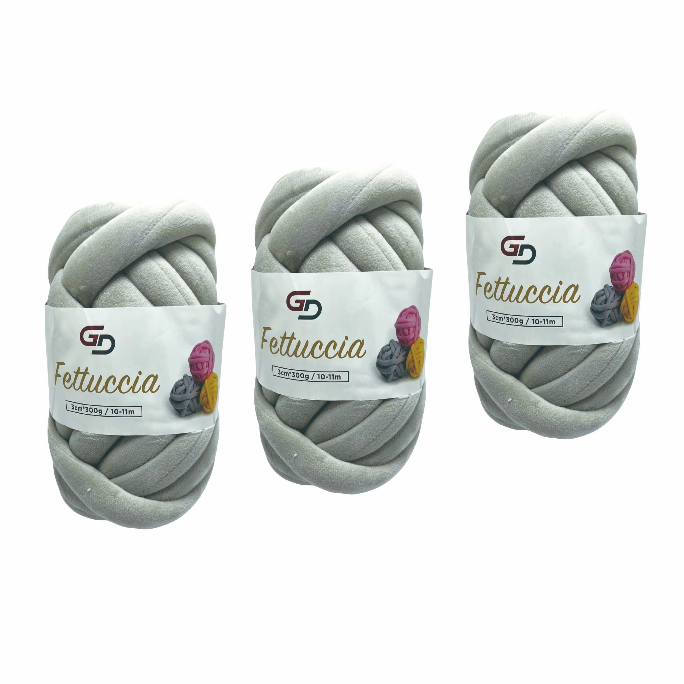 Set 3 Fettuccia Marshmallow spessa 3 cm – 300 g | Toni Naturali | Filato morbido e facile da lavorare, con resa ordinata per uncinetto, borse e home decor