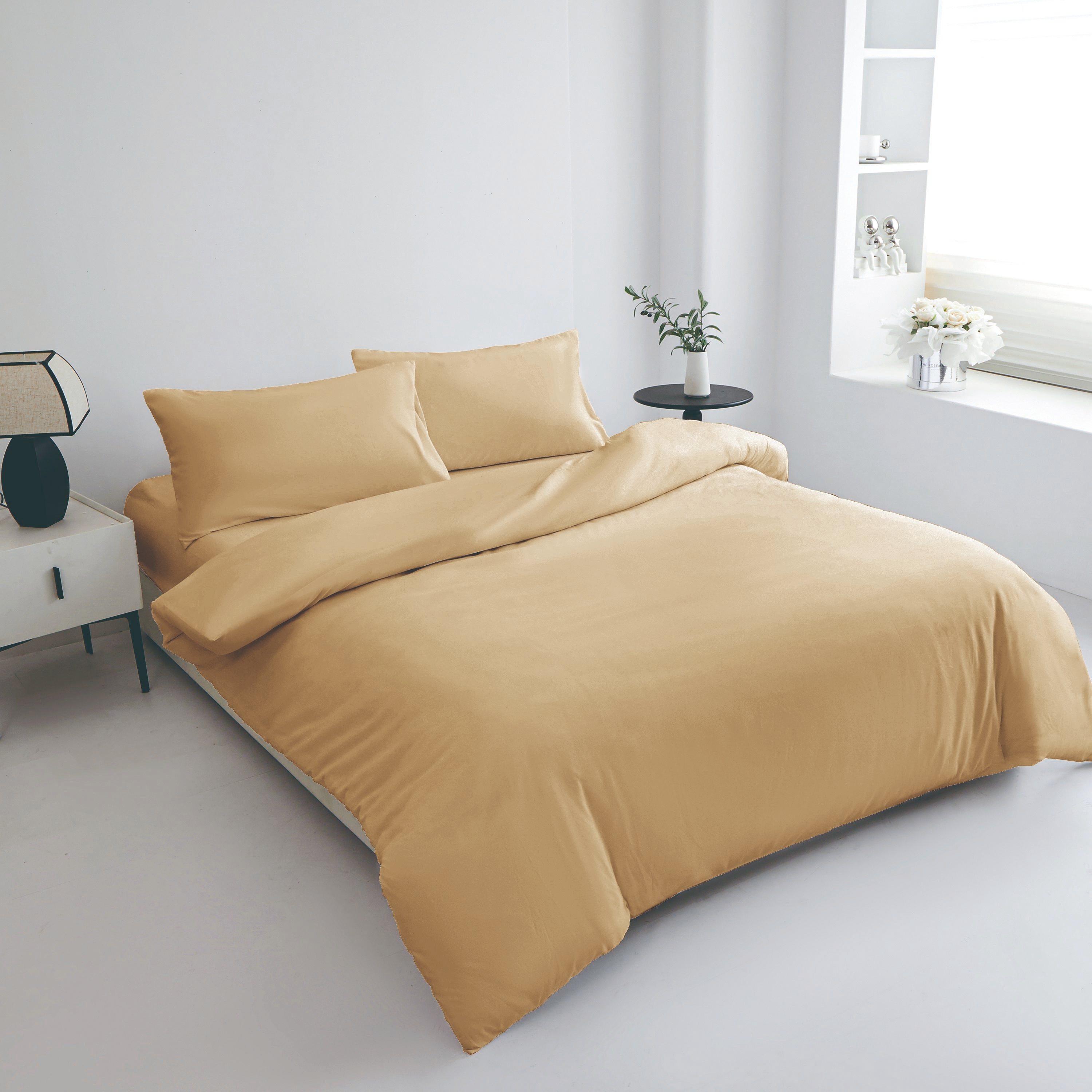 GD LOVES YOUR HOME Parure Copripiumino in Microfibra Extra Morbida 3 Misure 200x155/200x205/200x255 + Federe 50x80 cm Traspirante Anti-Pilling Facile da Lavare 14 Colori Coordinati