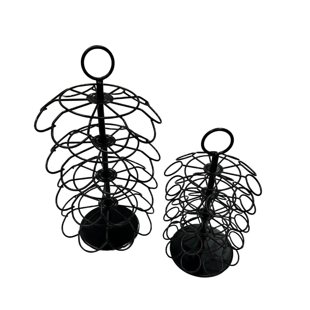 Portacapsule Girevole di Caffè in Ferro per Capsule Grandi e Piccole Capacità 36-40 Capsule Design Girevole e Robusto