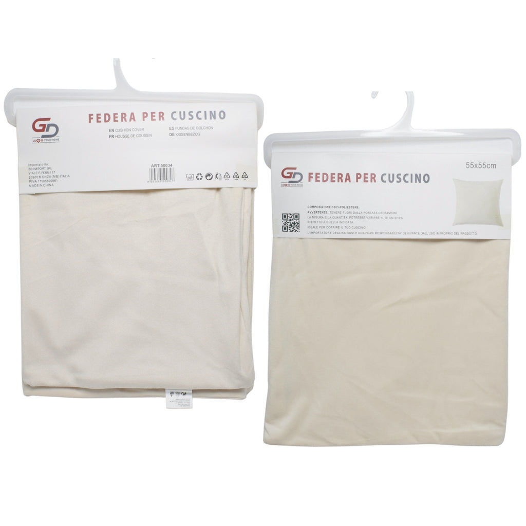 GD LOVES YOUR HOME Federa Cuscino Arredo in Velluto Morbido Tinta Unita per Divano e Letto | 45x45 – 55x55 cm | Sfoderabile, Lavabile, Stile Moderno