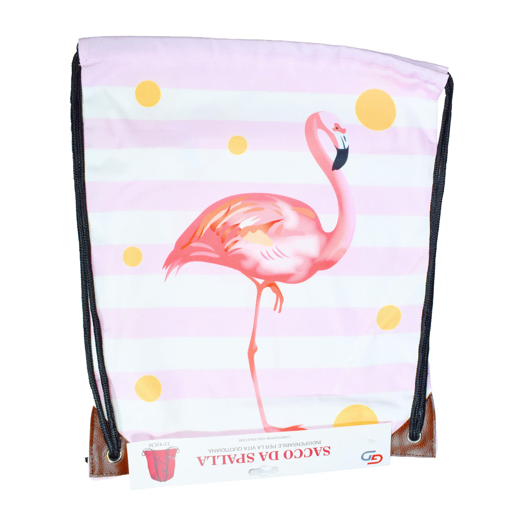 GD LOVES YOUR HOME Sacco Scarpe da Spalla Decorato in Tela Resistente 33x43cm | Zainetto Leggero per Palestra, Viaggio e Uso Quotidiano