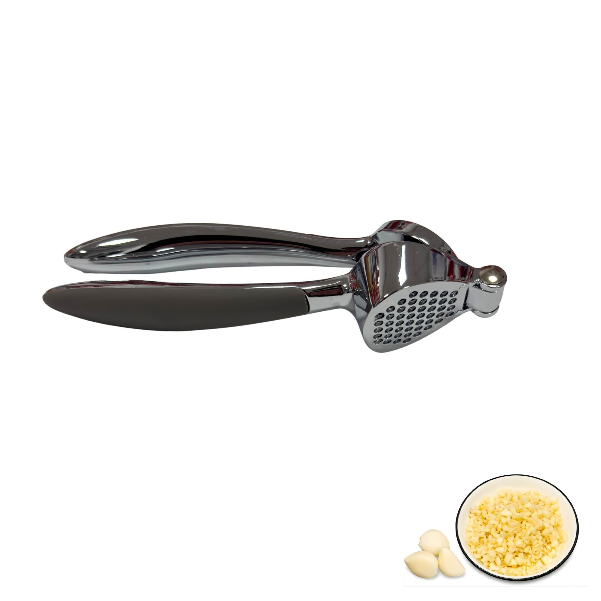 GD LA CUISINE Spremiaglio Professionale in Acciaio Inossidabile Spremiagli Manuale Cromato Design Ergonomico Sistema di Pressione Efficiente Facile da Pulire per Aglio e Zenzero