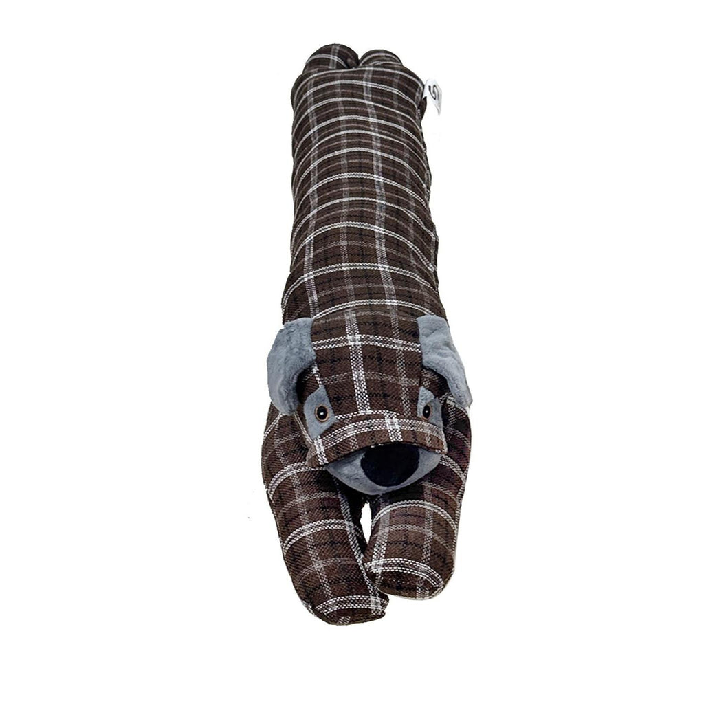 GD LOVES YOUR HOME Salsicciotto Fermaporta Cane 90 cm – Fermaporta Pesante/Appesantito, Paraspifferi sottoporta, Blocca Spifferi e Rumore – Tessuto effetto lino – Per Porte e Finestre – 4 Motivi: scozzese & spina di pesce
