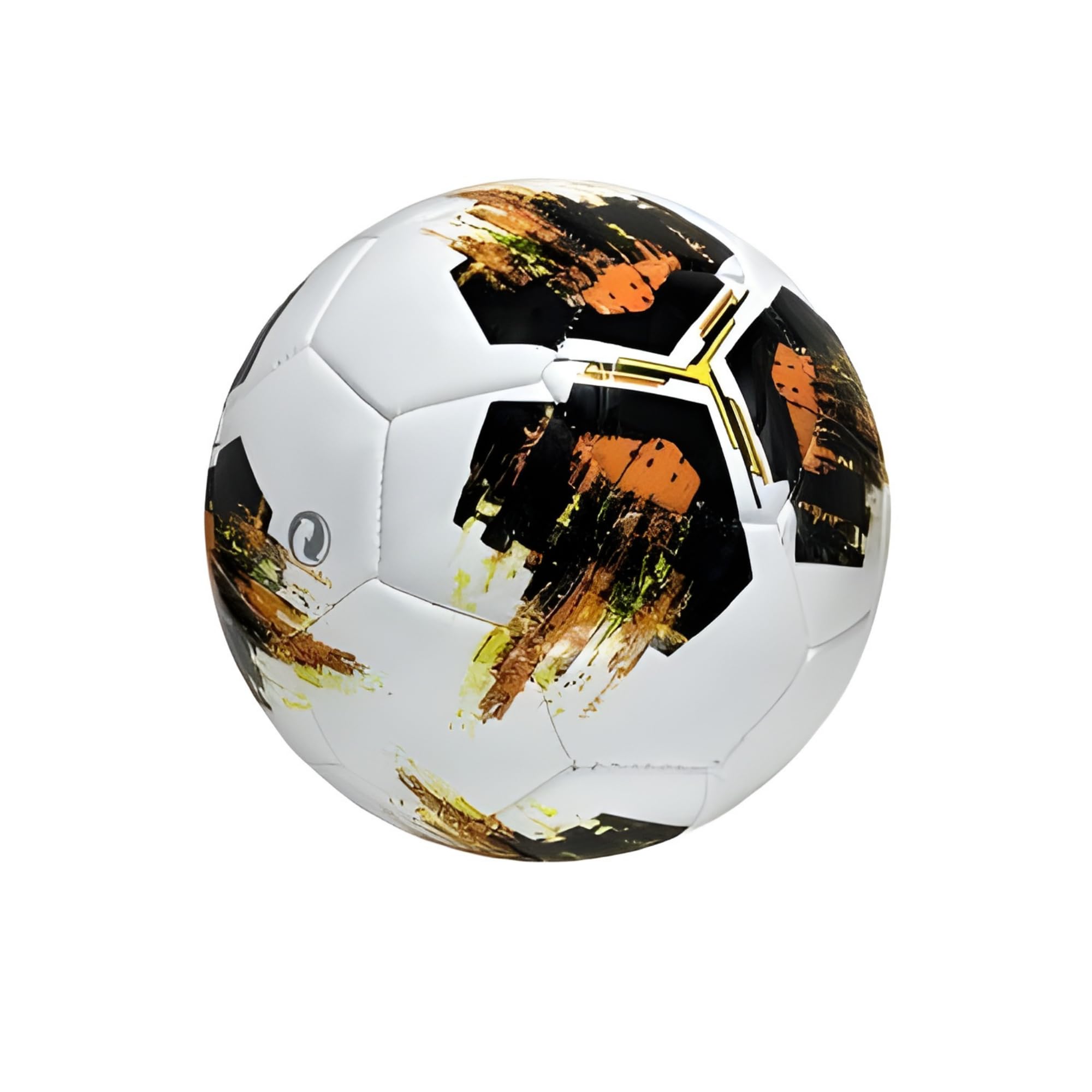 Pallone da Calcio Taglia 5, Cuoio, 320 Grammi, Design Geometrico Colorato, 3 Colori Assortiti, 22 cm Diametro