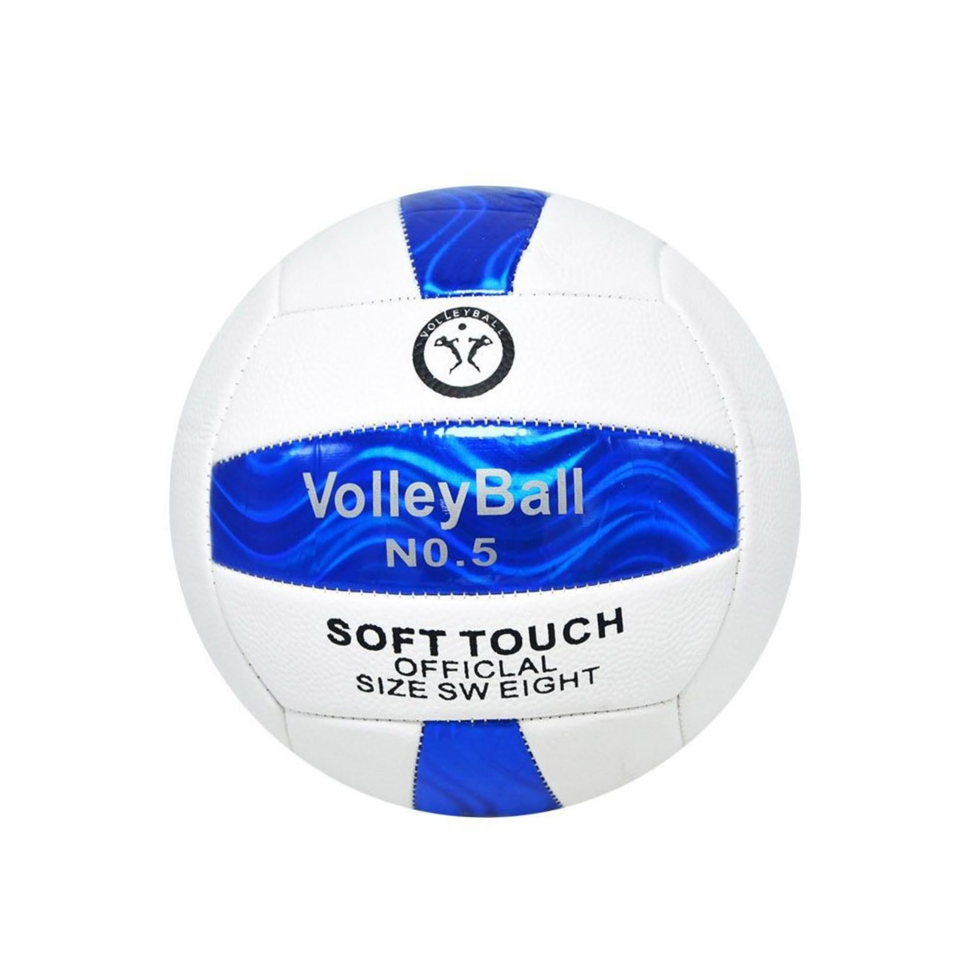 Generico Pallone da Pallavolo Soft Touch N.5, Multicolore, Taglia 5, 300 Grammi, Peso Ufficiale, Cuciture Rinforzate, per Partite Indoor e Outdoor