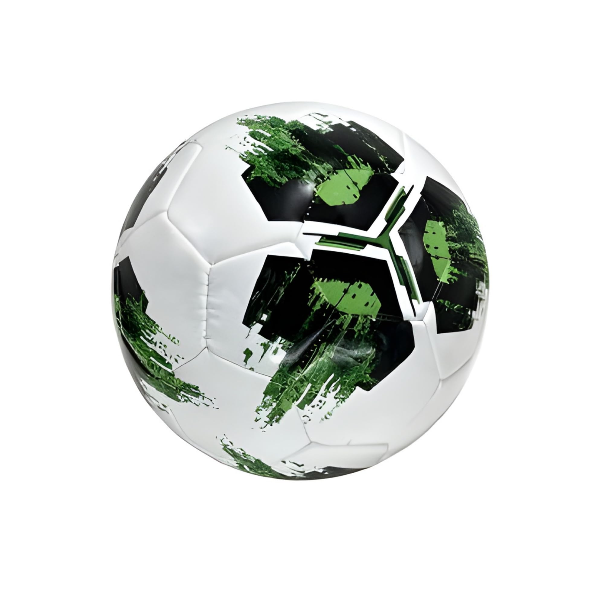 Pallone da Calcio Taglia 5, Cuoio, 320 Grammi, Design Geometrico Colorato, 3 Colori Assortiti, 22 cm Diametro