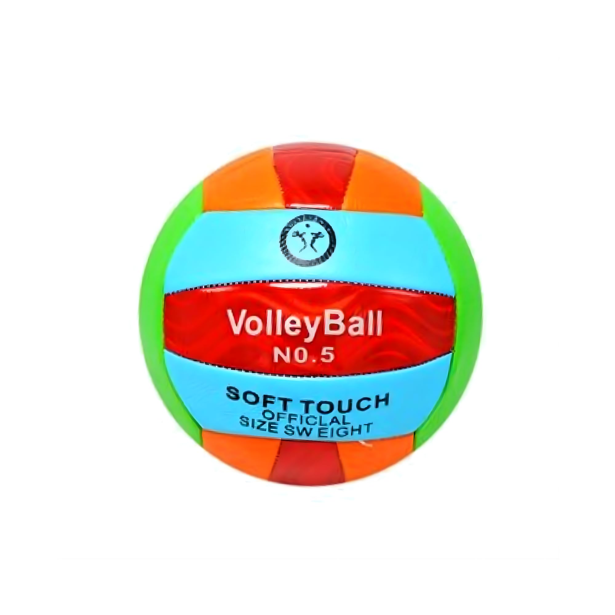 Generico Pallone da Pallavolo Soft Touch N.5, Multicolore, Taglia 5, 300 Grammi, Peso Ufficiale, Cuciture Rinforzate, per Partite Indoor e Outdoor