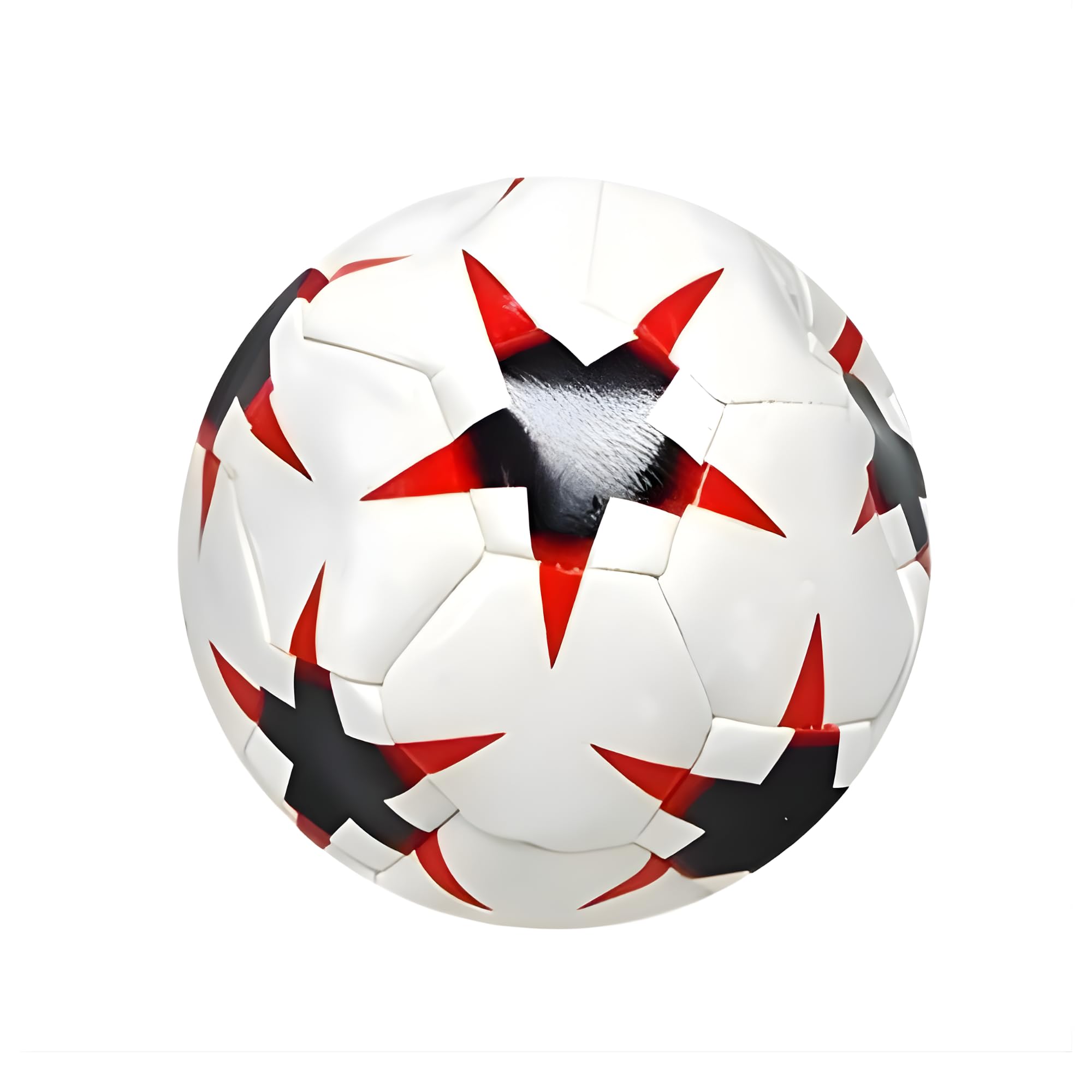 Generico Pallone da Calcio Professionale, Cuoio, 24 cm Diametro, 290g, Design Colorato con Stelle, Cuciture Rinforzate, per Sport e Partite, Da gonfiare