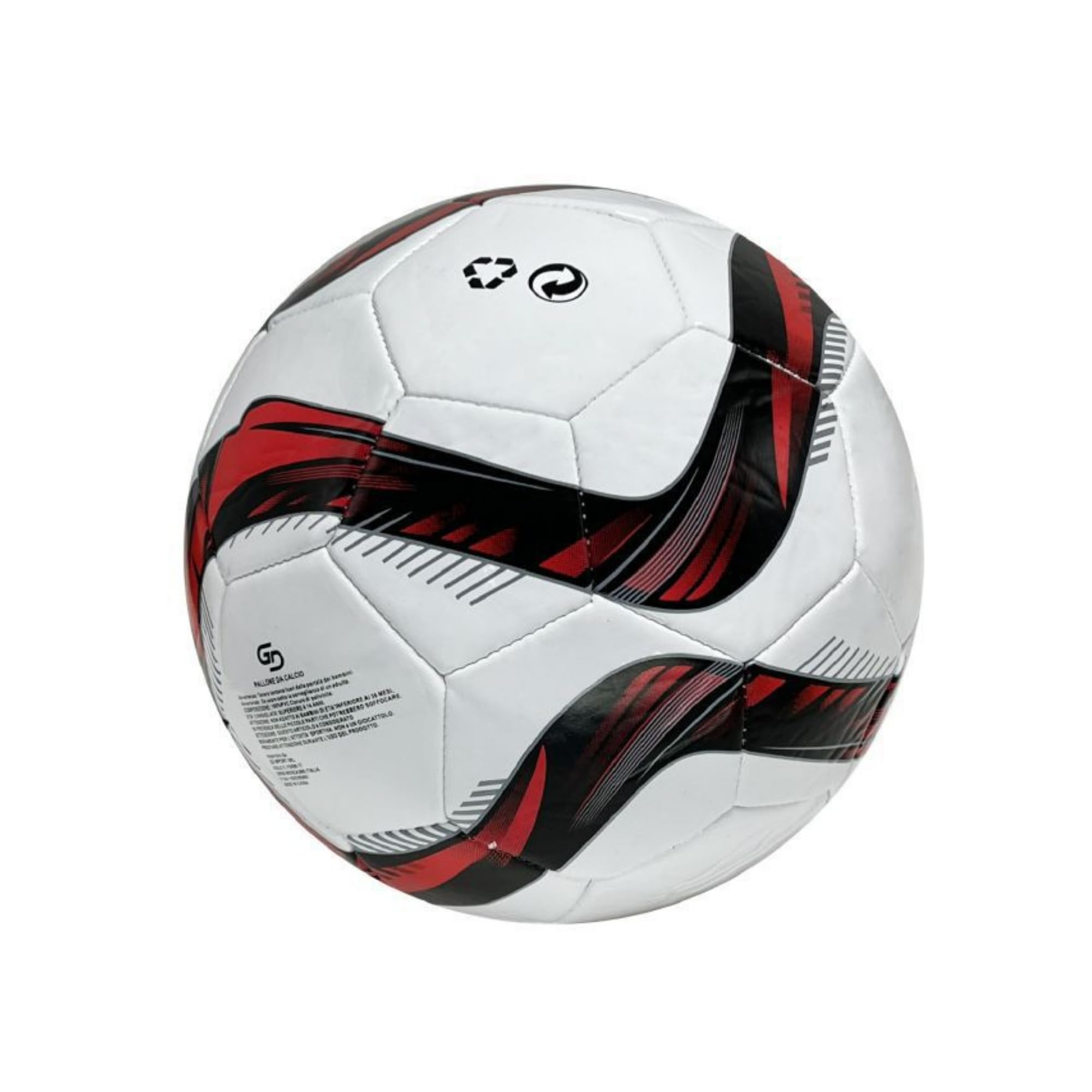 Pallone da Calcio Taglia 5, 320 Grammi, Cuoio, 4 Colori Assortiti, Design Sportivo con Motivi Geometrici, per Allenamenti e Partite