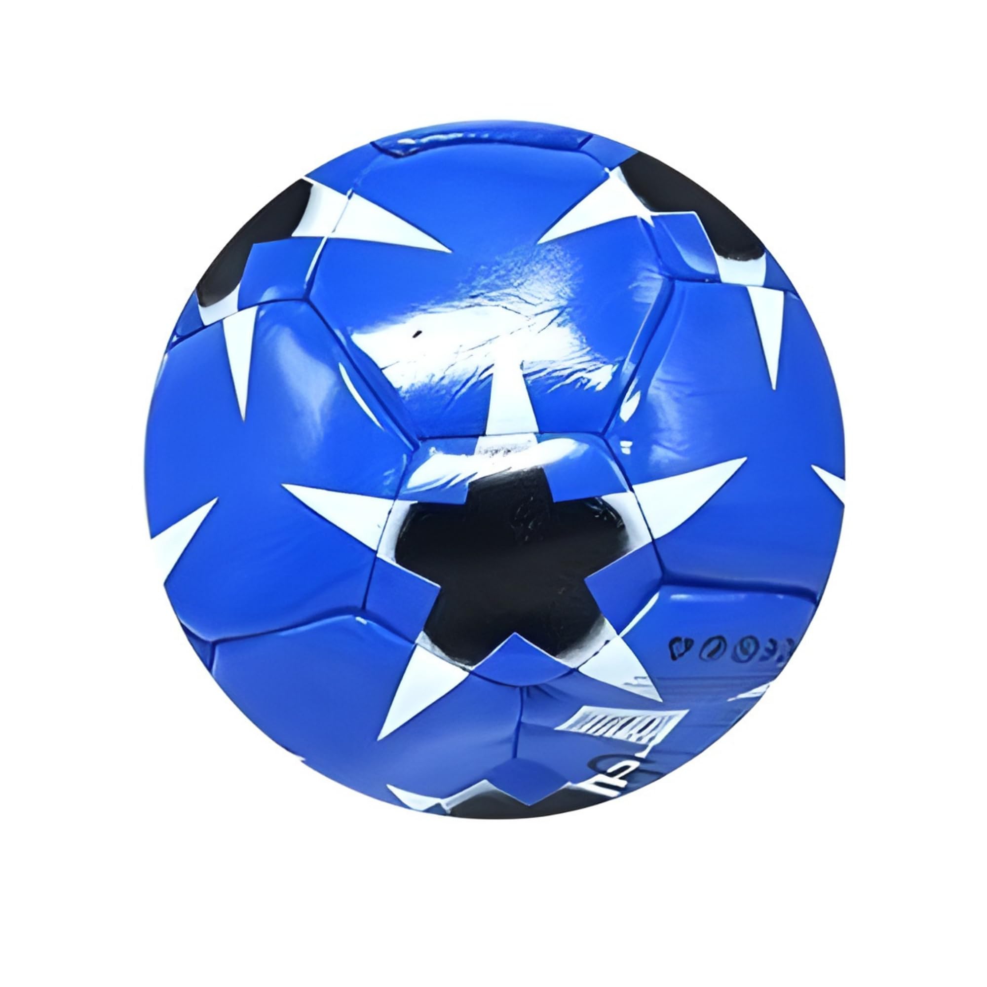 Generico Pallone da Calcio Professionale, Cuoio, 24 cm Diametro, 290g, Design Colorato con Stelle, Cuciture Rinforzate, per Sport e Partite, Da gonfiare