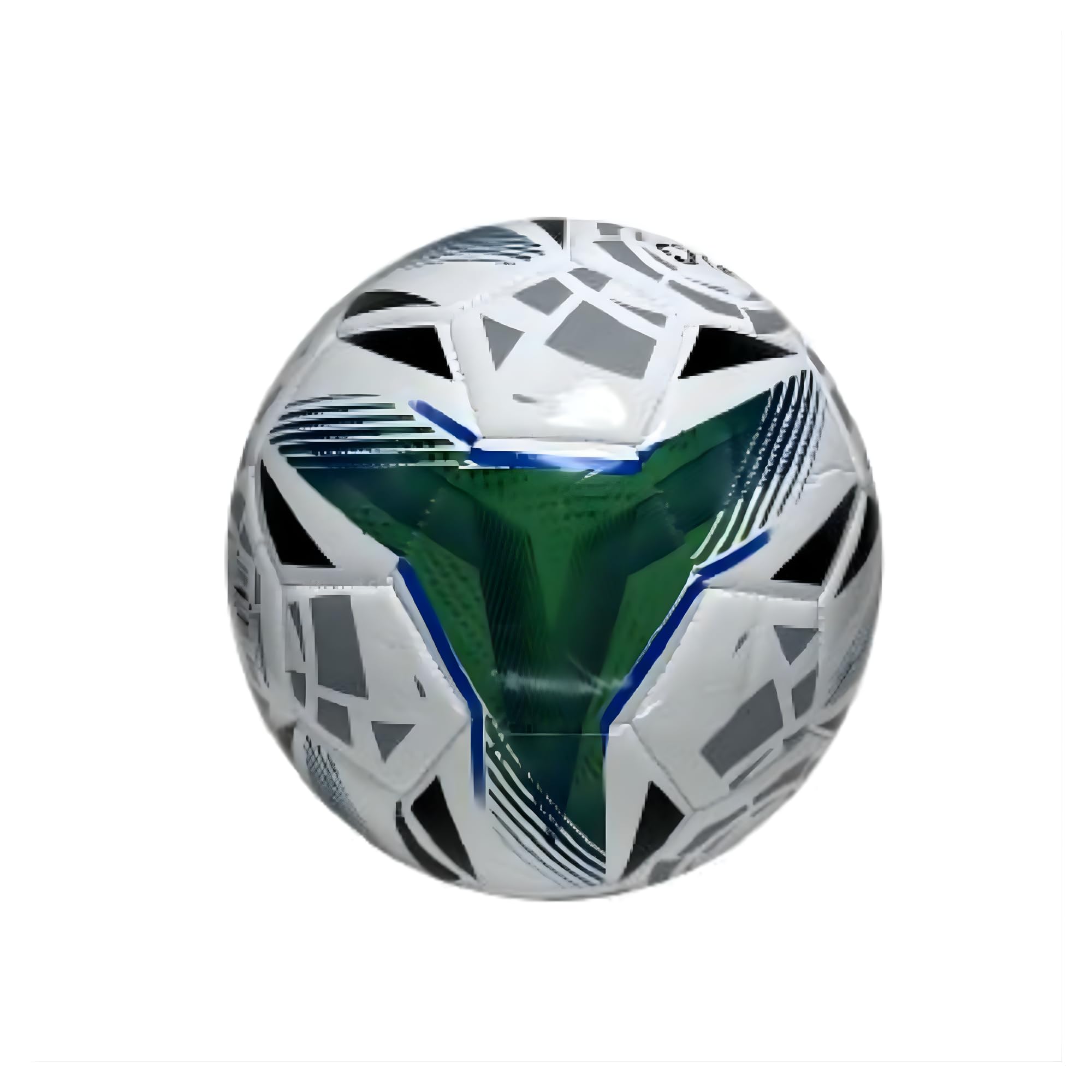 Pallone da Calcio Taglia 5, Cuoio, 22 cm di Diametro, 320 Grammi, Design Geometrico Colorato, 4 Colori Assortiti, per Adulti e Ragazzi dai 12 Anni