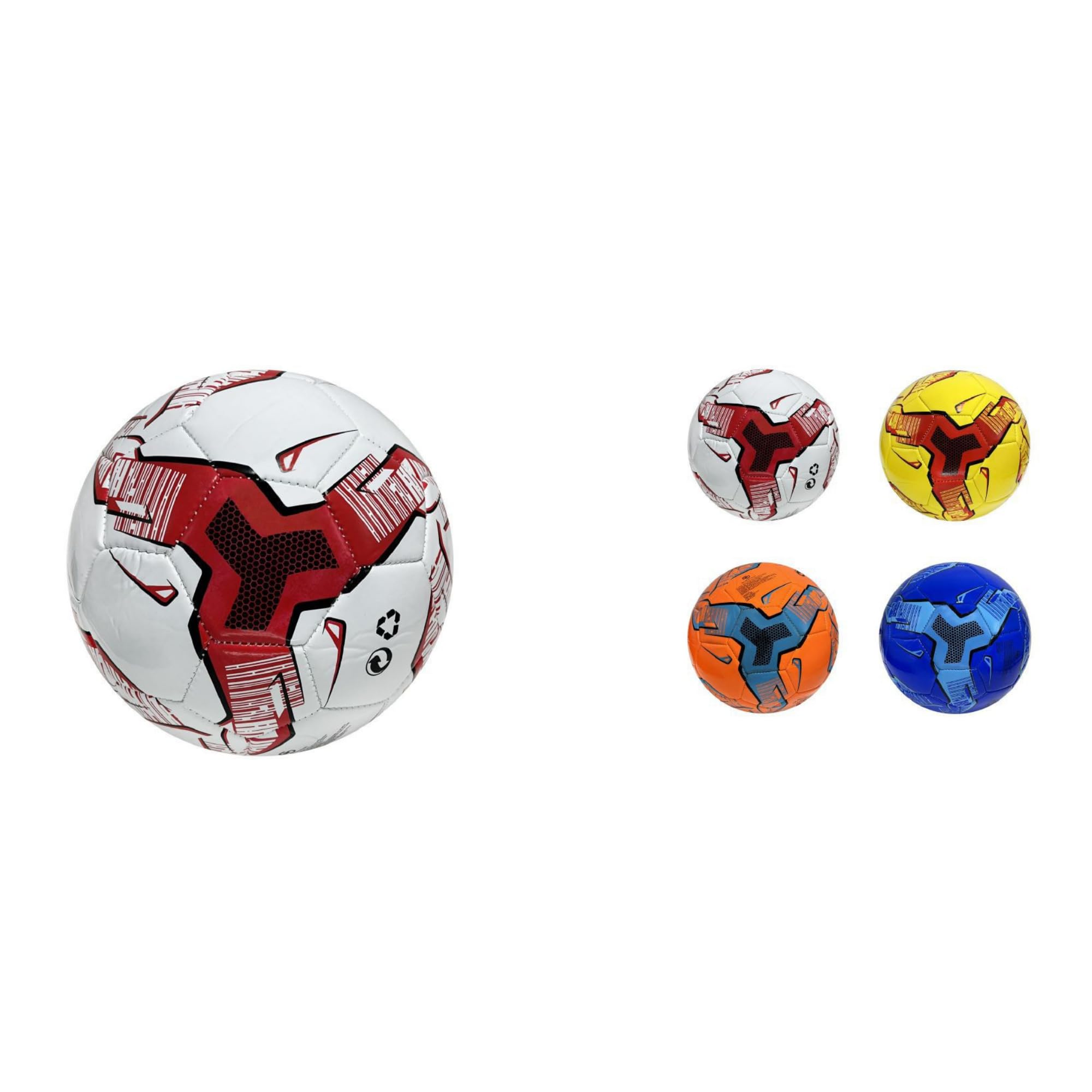 Generico Pallone da Calcio Professionale per Sport e Partite, 320 Grammi, Disponibile in Bianco/Rosso, Giallo, Arancione e Blu
