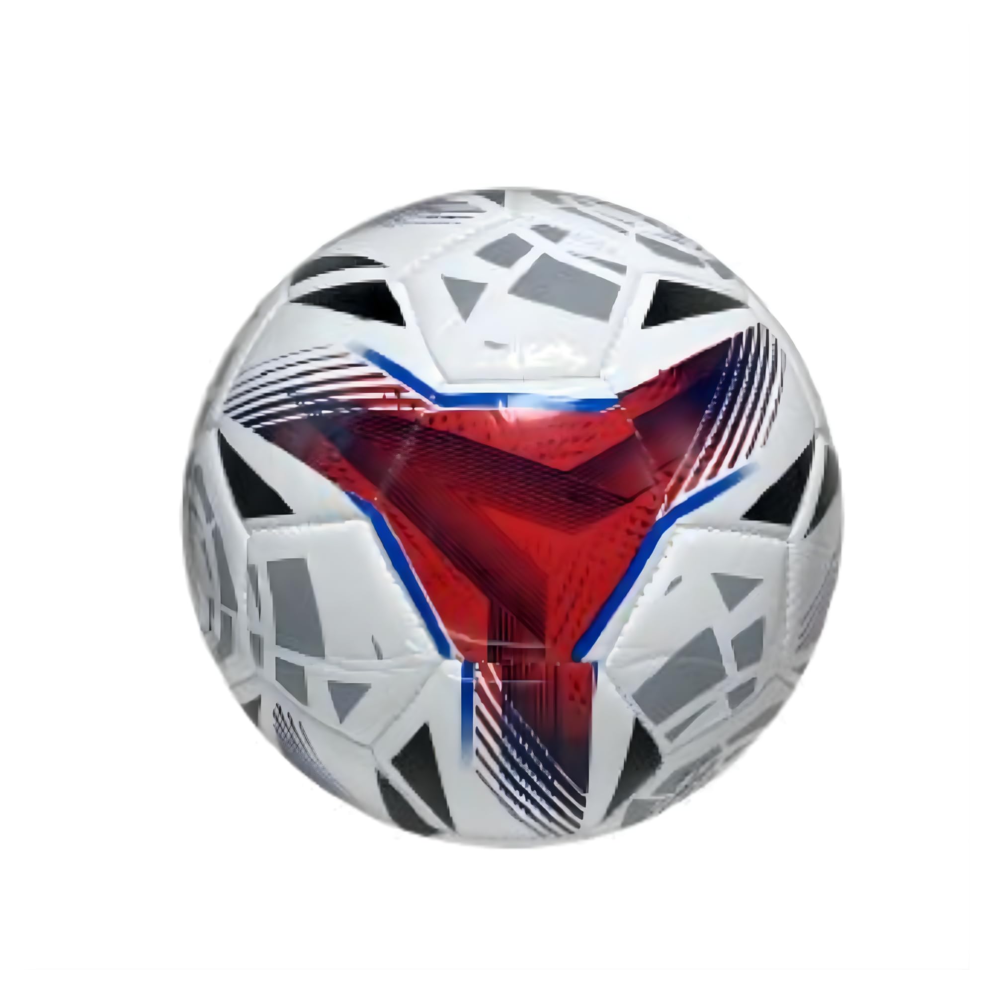 Pallone da Calcio Taglia 5, Cuoio, 22 cm di Diametro, 320 Grammi, Design Geometrico Colorato, 4 Colori Assortiti, per Adulti e Ragazzi dai 12 Anni