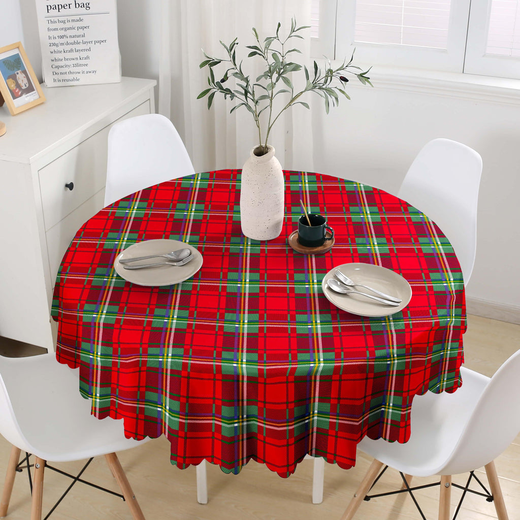 GD LOVES XMAS Tovaglia Natalizia Rotonda Ø140 cm in PVC Premium Antimacchia | Impermeabile, Facile da Pulire, Decorazione Casa Natalizia