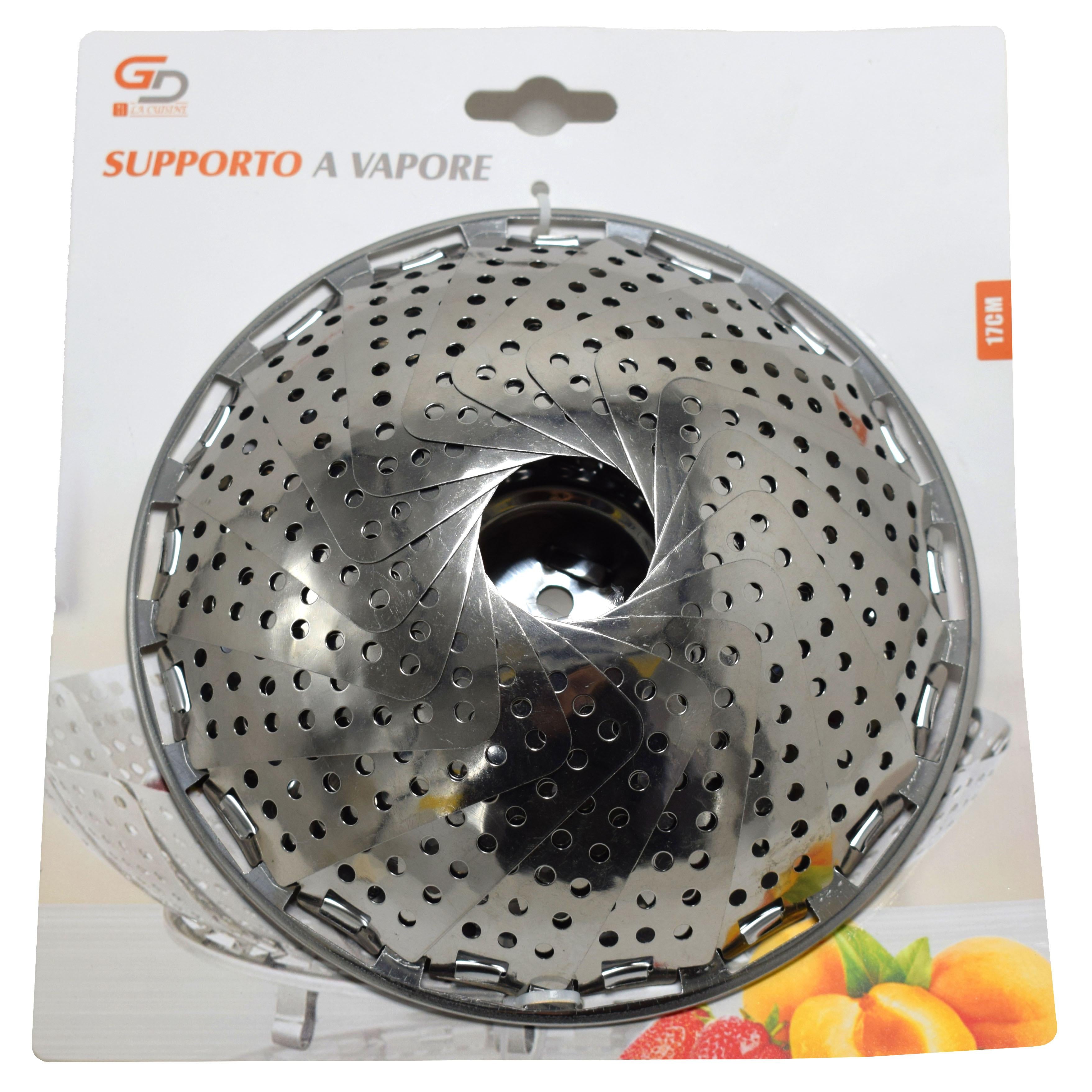 GA LA CUISINE Cestello a Vapore in Acciaio Richiudibile 17 cm / 19 cm Ideale per Gyoza Bao Verdure e Pesce Accessorio per Cucina Sana
