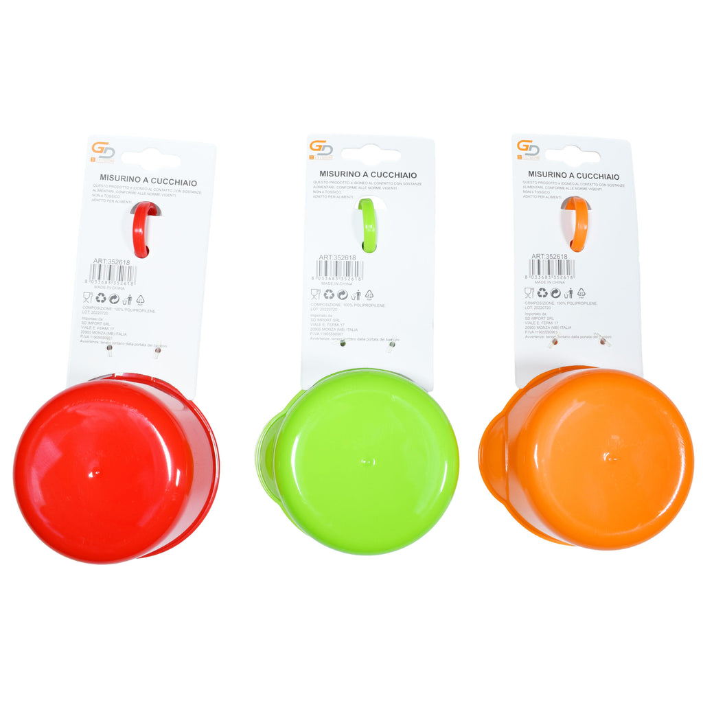 GD LA CUISINE Set Misurini a Cucchiaio in Plastica | 6 Pezzi Piccoli + 4 Pezzi Grandi Multicolore per Cucina, Dolci e Caffè