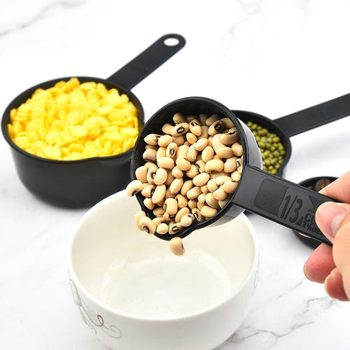 GD LA CUISINE Set Misurini a Cucchiaio in Plastica | 6 Pezzi Piccoli + 4 Pezzi Grandi Multicolore per Cucina, Dolci e Caffè