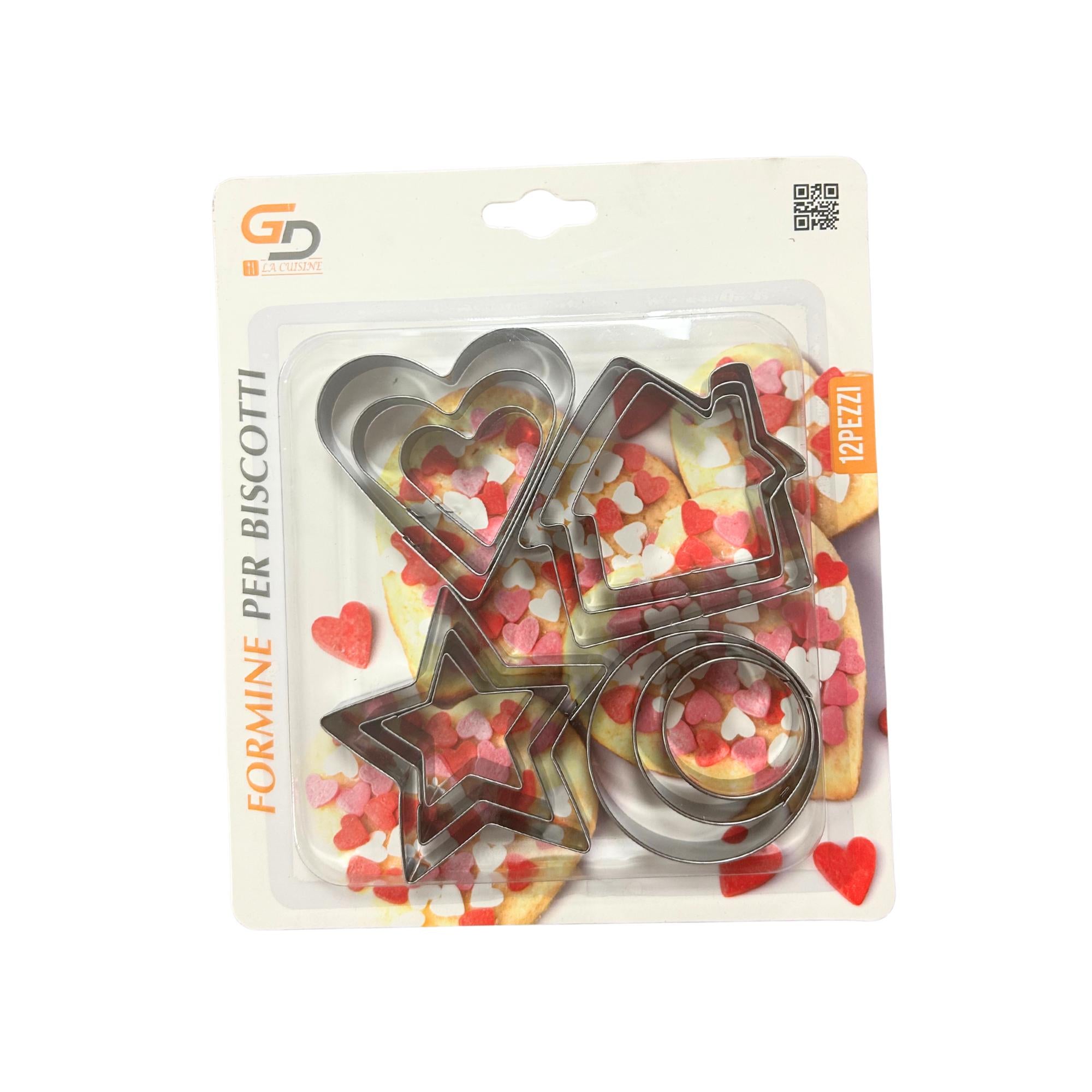 GD LA CUISINE Formine ber biscotti set 4, 12, 20 forme per biscotti, forme animali e fiori