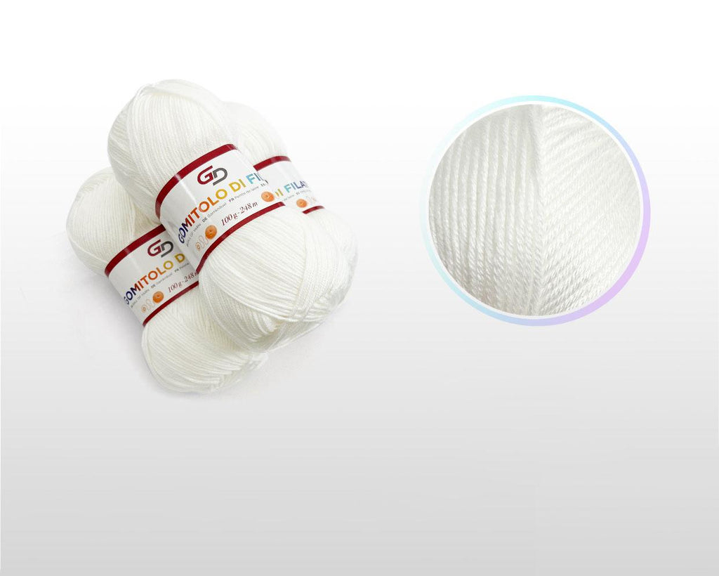 GD LOVES YOUR HOME Set 3 Gomitoli Filato Baby 100g – 6 Capi 248m Toni Neutri | Morbido Acrilico Resistente per Maglia e Uncinetto –18 Colori Disponibili