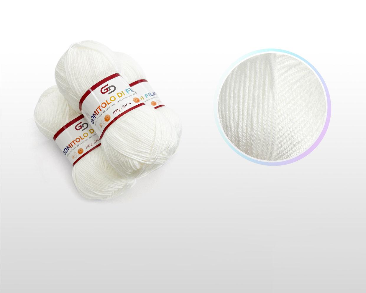 GD LOVES YOUR HOME Set 3 Gomitoli Filato Baby 100g – 6 Capi 248m Toni Neutri | Morbido Acrilico Resistente per Maglia e Uncinetto –18 Colori Disponibili