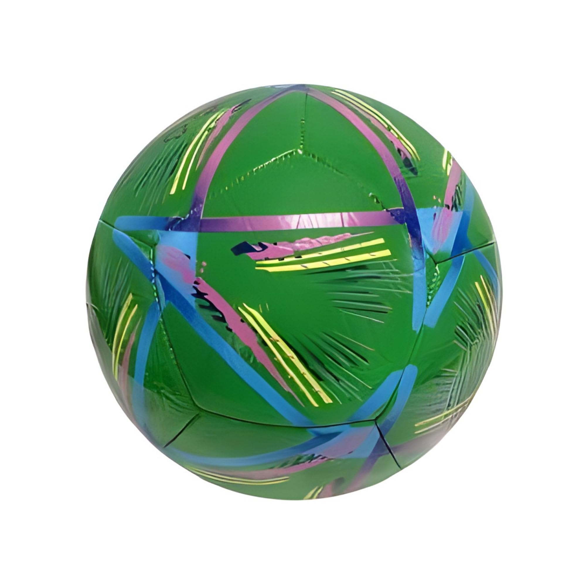 Generico Pallone da Calcio Taglia 5, 320 Grammi, Cuoio con Cuciture Rinforzate, 4 Colori Assortiti (Arancione, Verde, Rosso, Giallo), 22 cm Diametro