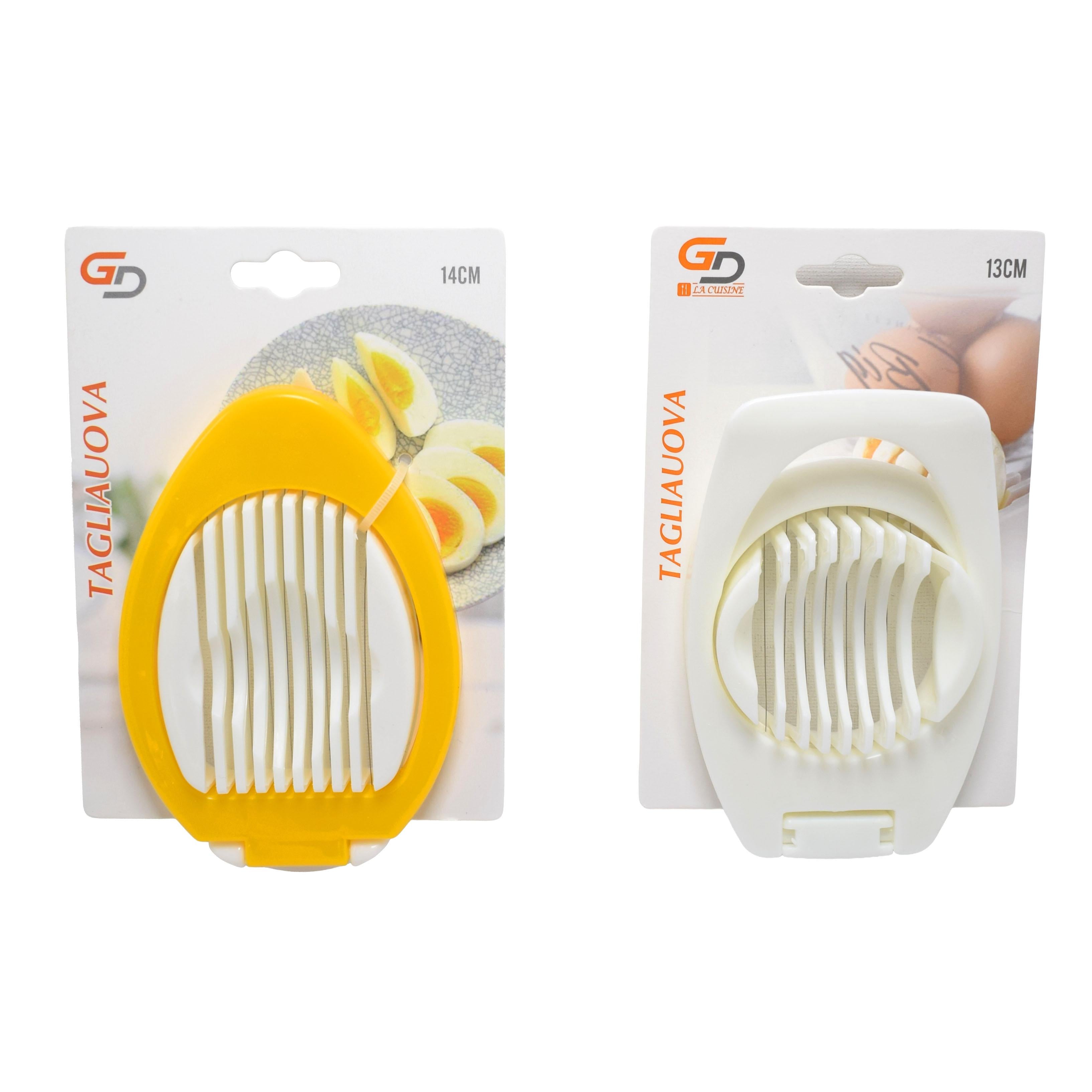 GD LA CUISINE Tagliauova in Plastica con Fili in Acciaio | Affetta Uova Sode in Fette Uniformi, Facile e Veloce