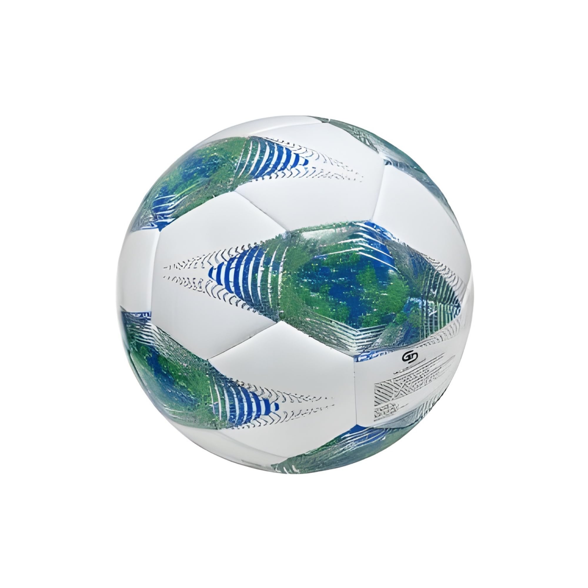 Generico Pallone da Calcio Professionale, Bianco con Rosso/Giallo/Verde/Blu, 320 Grammi, per Sport e Partite