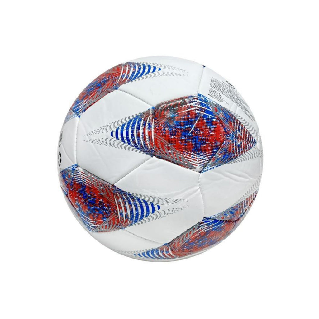Generico Pallone da Calcio Professionale, Bianco con Rosso/Giallo/Verde/Blu, 320 Grammi, per Sport e Partite