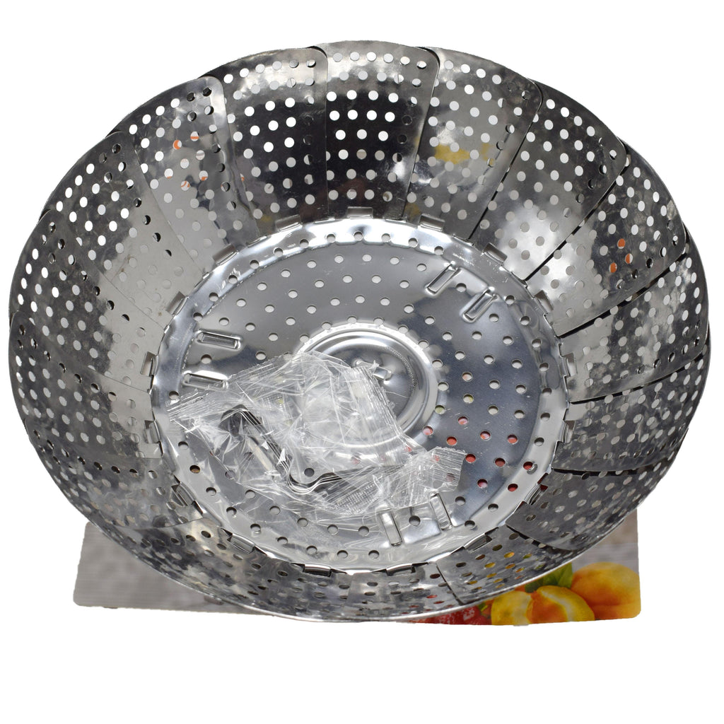 GA LA CUISINE Cestello a Vapore in Acciaio Richiudibile 17 cm / 19 cm Ideale per Gyoza Bao Verdure e Pesce Accessorio per Cucina Sana