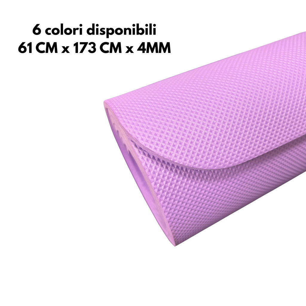 GD materassino eva per yoga pilates 61 x 173 x 0,4 cm, tappetino per allenamento in casa e fuori casa