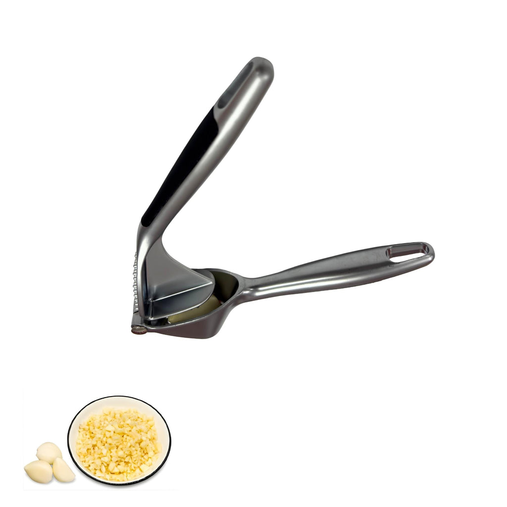 GD LA CUISINE Spremiaglio Professionale in Acciaio Inossidabile Spremiagli Manuale Cromato Design Ergonomico Sistema di Pressione Efficiente Facile da Pulire per Aglio e Zenzero