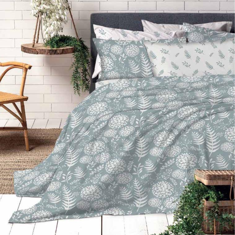 GD LOVES YOUR HOME Completo Letto Linea Fantasie Naturali – 60% Cotone Morbido e Traspirante – Lenzuolo Sopra, Lenzuolo con Angoli e Federe – Set 3 o 4 Pezzi (Singolo, Matrimoniale)