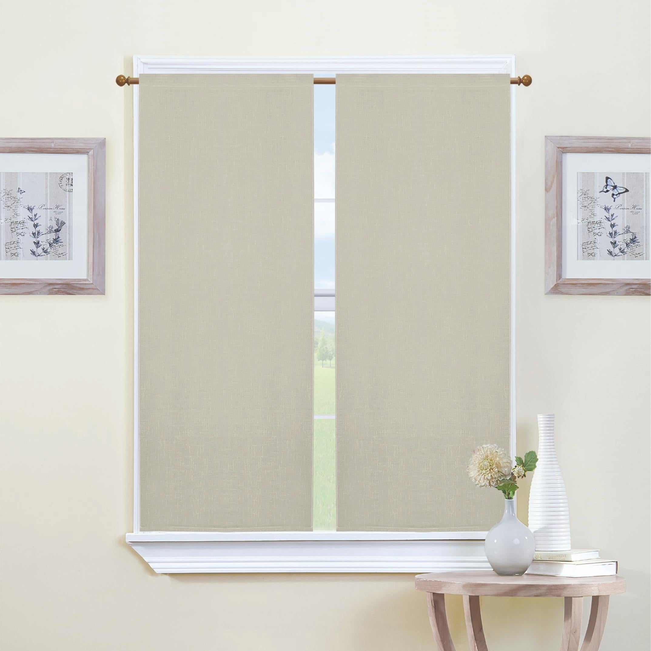 GD LOVES YOUR HOME Coppia Tendine CÉLINE 70×150 cm Effetto Lino in Poliestere 8 Colori Eleganti per Cucina e Finestra Filtra Luce Naturale Tessuto Traspirante e Resistente