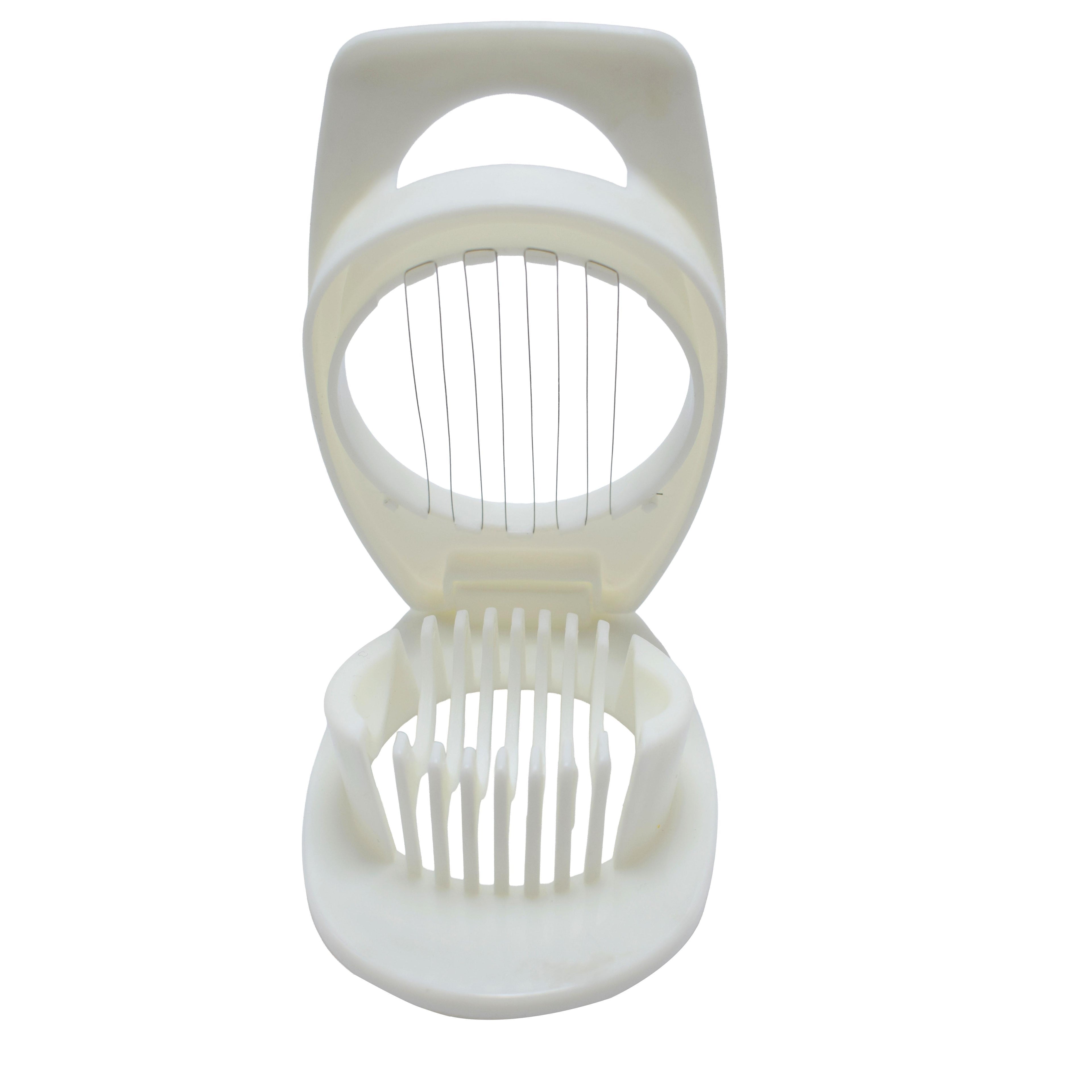GD LA CUISINE Tagliauova in Plastica con Fili in Acciaio | Affetta Uova Sode in Fette Uniformi, Facile e Veloce