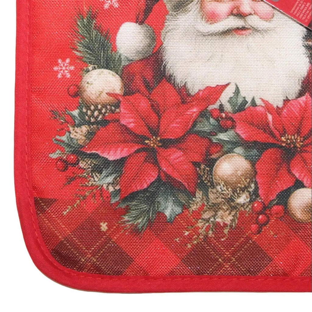 GD LOVES XMAS Presina Natalizia 19×19 cm  Decorazione Cucina Natale – Guanto Termico Quadrato in Tessuto Resistente con Gancio – 4 Fantasie Coordinate