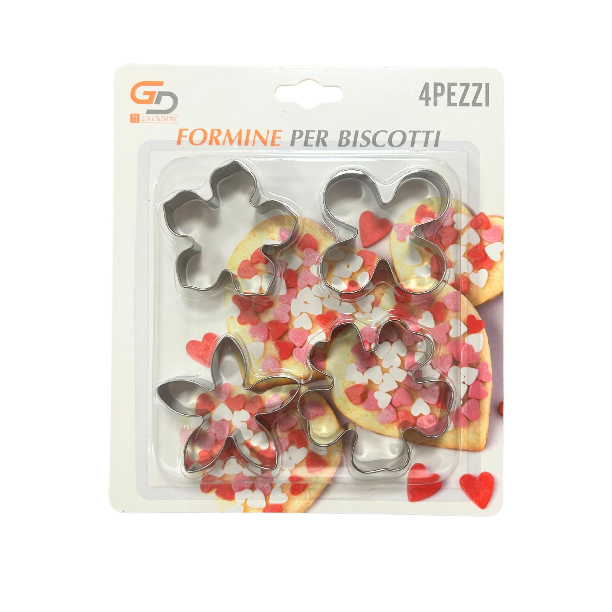 GD LA CUISINE Formine ber biscotti set 4, 12, 20 forme per biscotti, forme animali e fiori