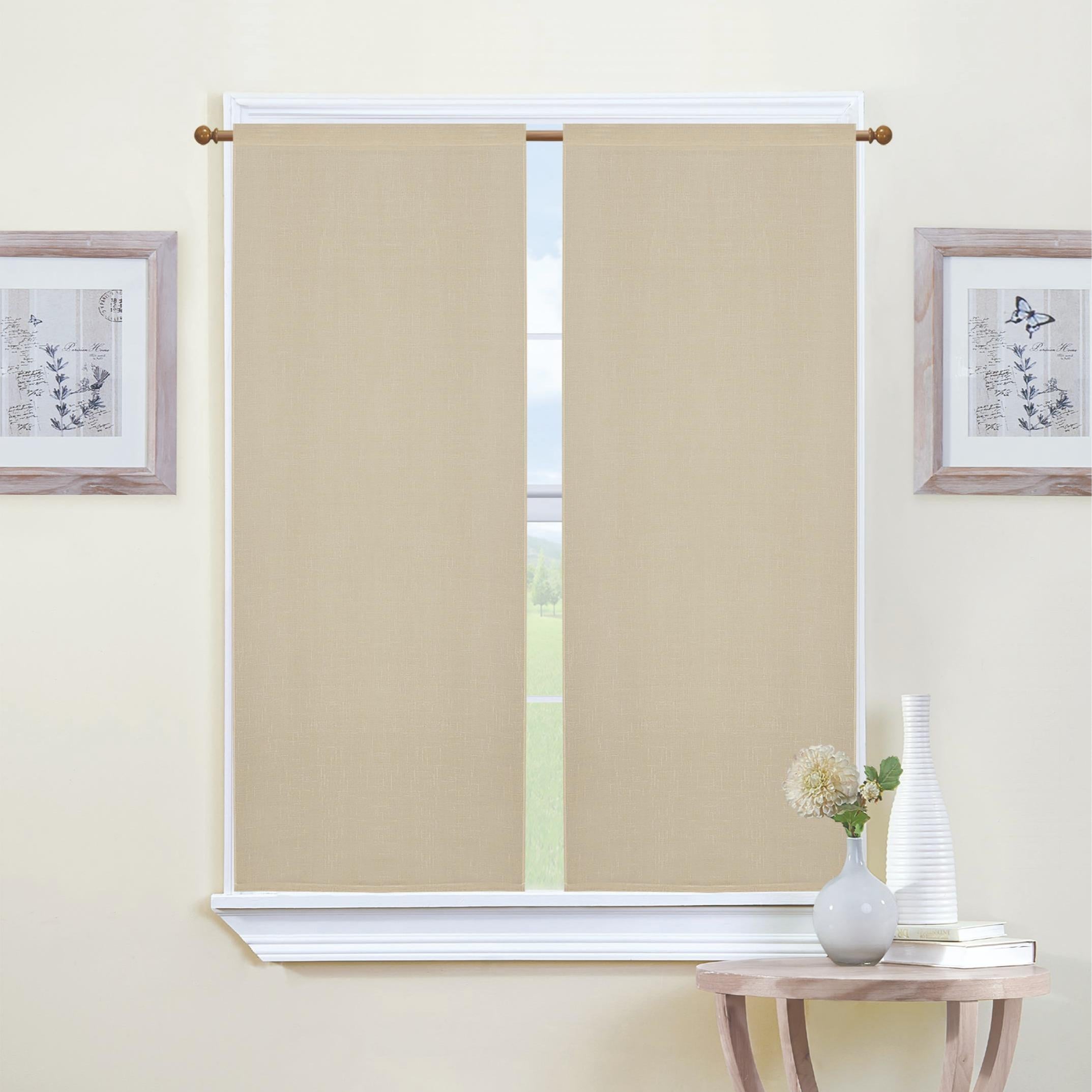 GD LOVES YOUR HOME Coppia Tendine CÉLINE 70×150 cm Effetto Lino in Poliestere 8 Colori Eleganti per Cucina e Finestra Filtra Luce Naturale Tessuto Traspirante e Resistente