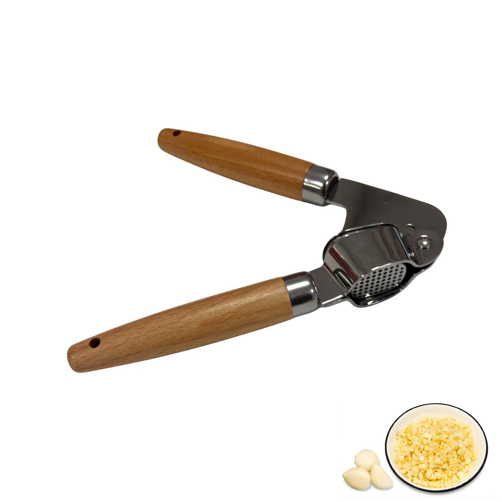 GD LA CUISINE Spremiaglio Professionale in acciaio inossidabile, Spremiagli Manuale Cromato, Design Ergonomico con Sistema di Pressione Efficiente, Facile da Pulire, per Aglio e Zenzero