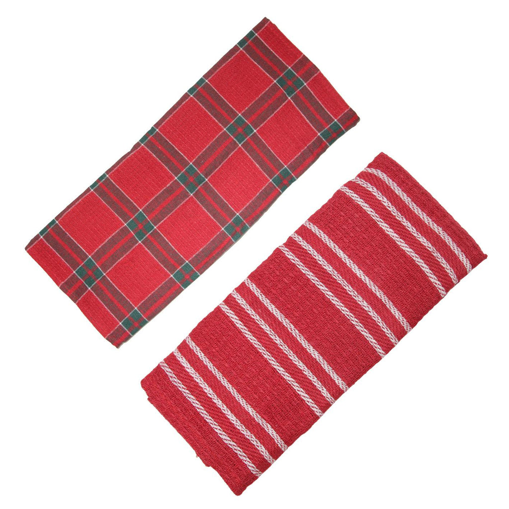 GD LOVES XMAS Set Regalo Natalizio  con Tazza, Sottobicchiere e Strofinaccio in Cotone | Confezione Regalo in Scatola Decorata – Idea Regalo di Natale per Casa e Cucina