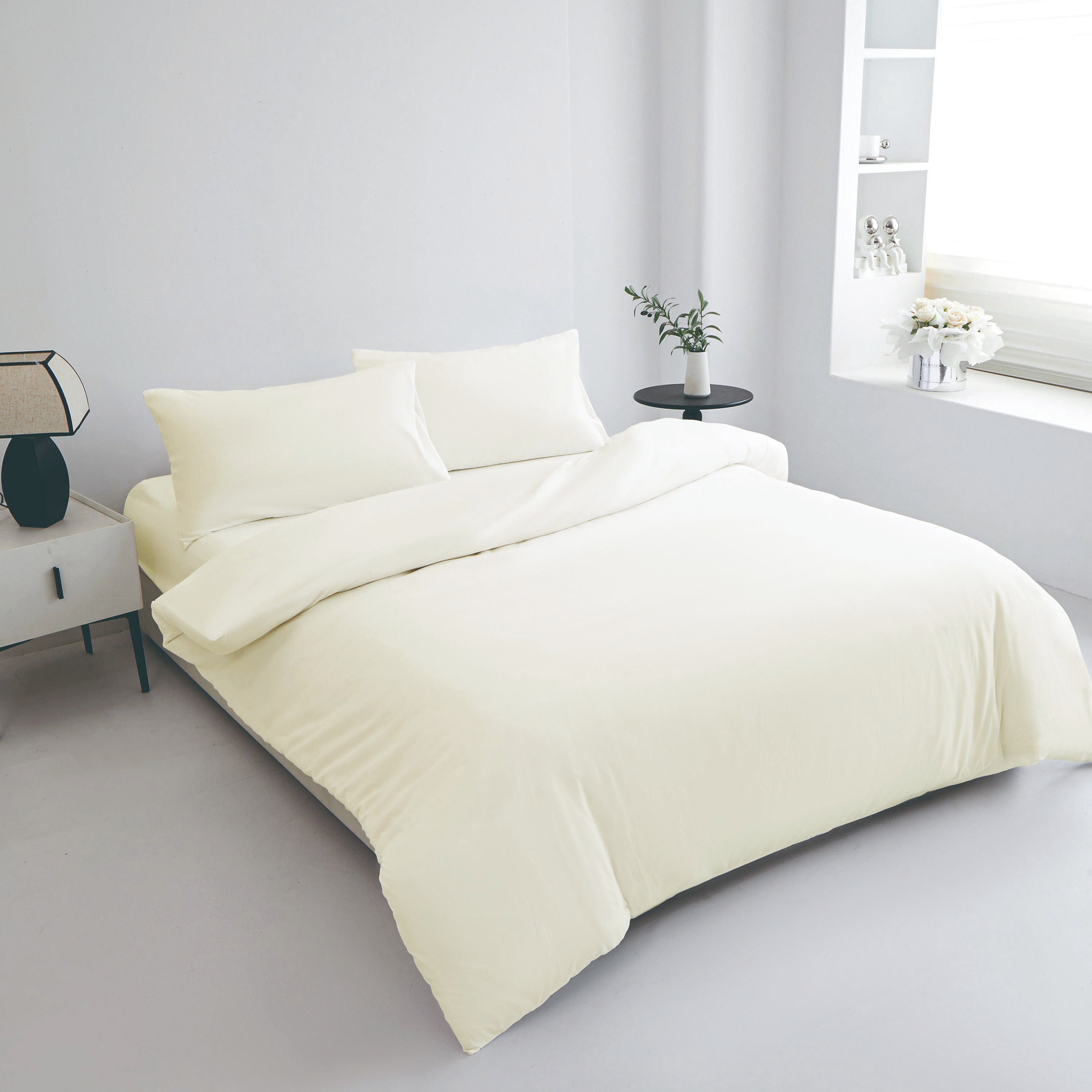 GD LOVES YOUR HOME Parure Copripiumino in Microfibra Extra Morbida 3 Misure 200x155/200x205/200x255 + Federe 50x80 cm Traspirante Anti-Pilling Facile da Lavare 14 Colori Coordinati