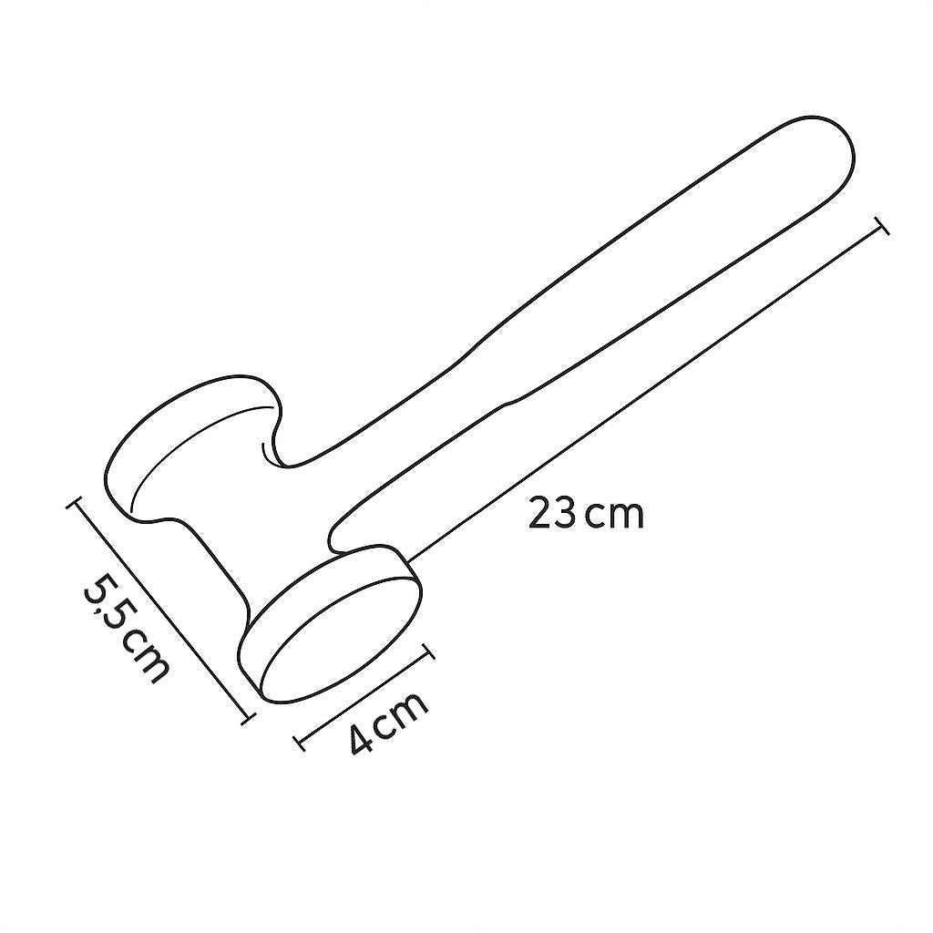 GD LA CUISINE Batticarne Multifunzione in Acciaio Inox con Doppia Superficie 23 cm Utensile Professionale per Carne Tenera e Gustosa Manico Ergonomico e Resistente