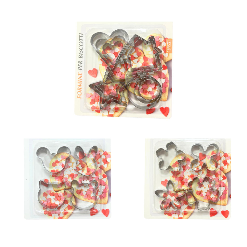 GD LA CUISINE Formine ber biscotti set 4, 12, 20 forme per biscotti, forme animali e fiori