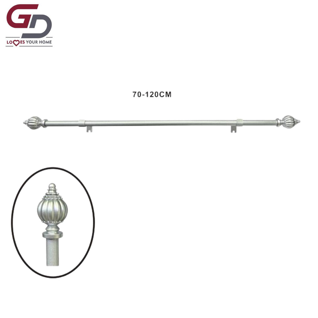 Bastone per tende / asta per tende estendibile in resina e ferro. Da 70-120 cm o 120-210 cm colore oro, argento, bianco o nero