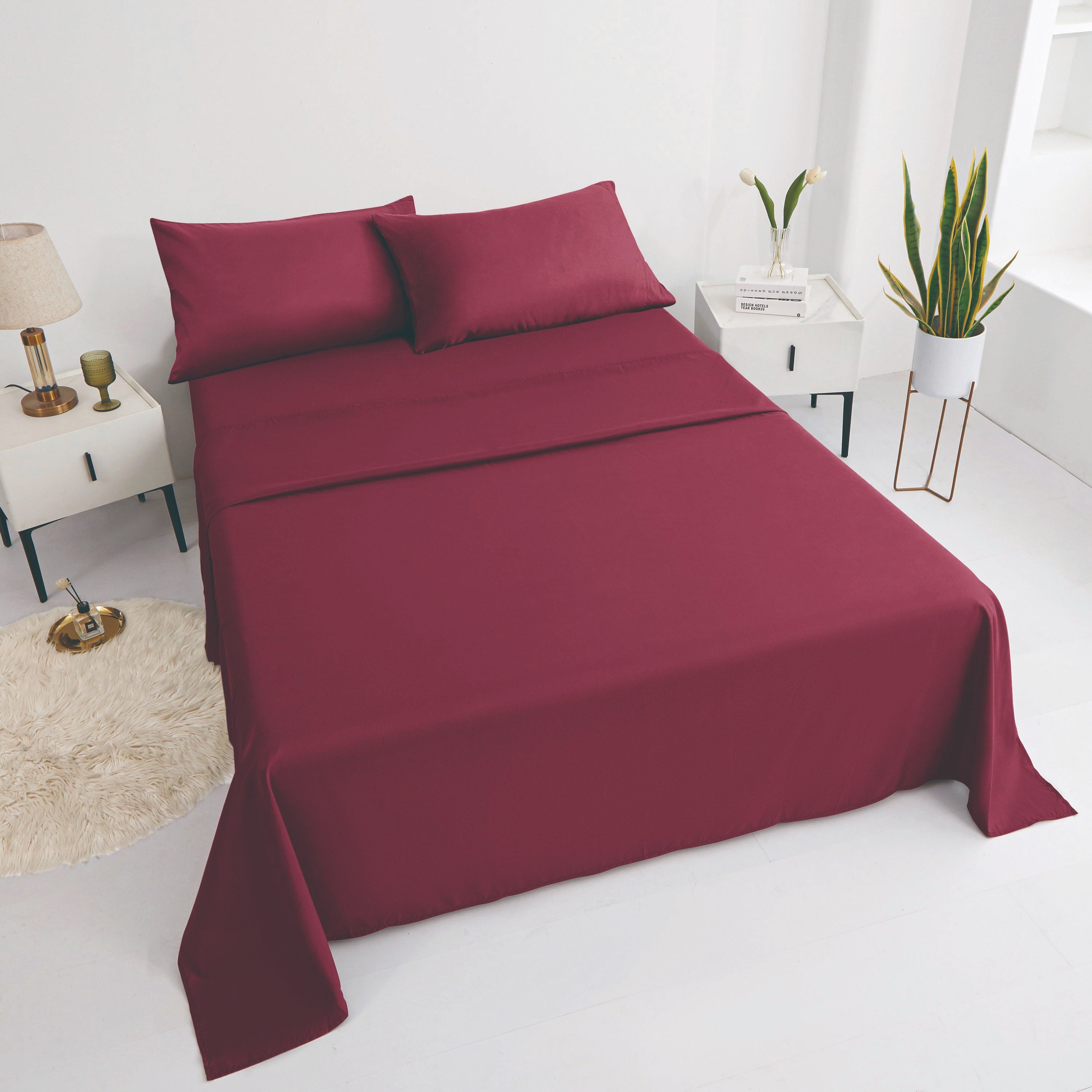 GD LOVES YOUR HOME Completo Letto: Lenzuolo Sopra + Lenzuolo Sotto con Angoli + Federe 50×80 – Microfibra Super Morbida e Traspirante, Massimo Comfort e Qualità Garantita